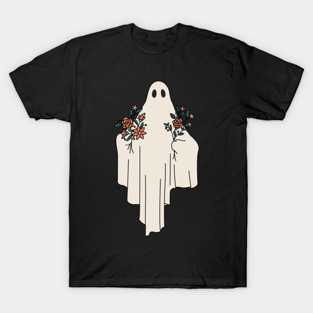 Ghost with flowers T-Shirt by LAPublicTees